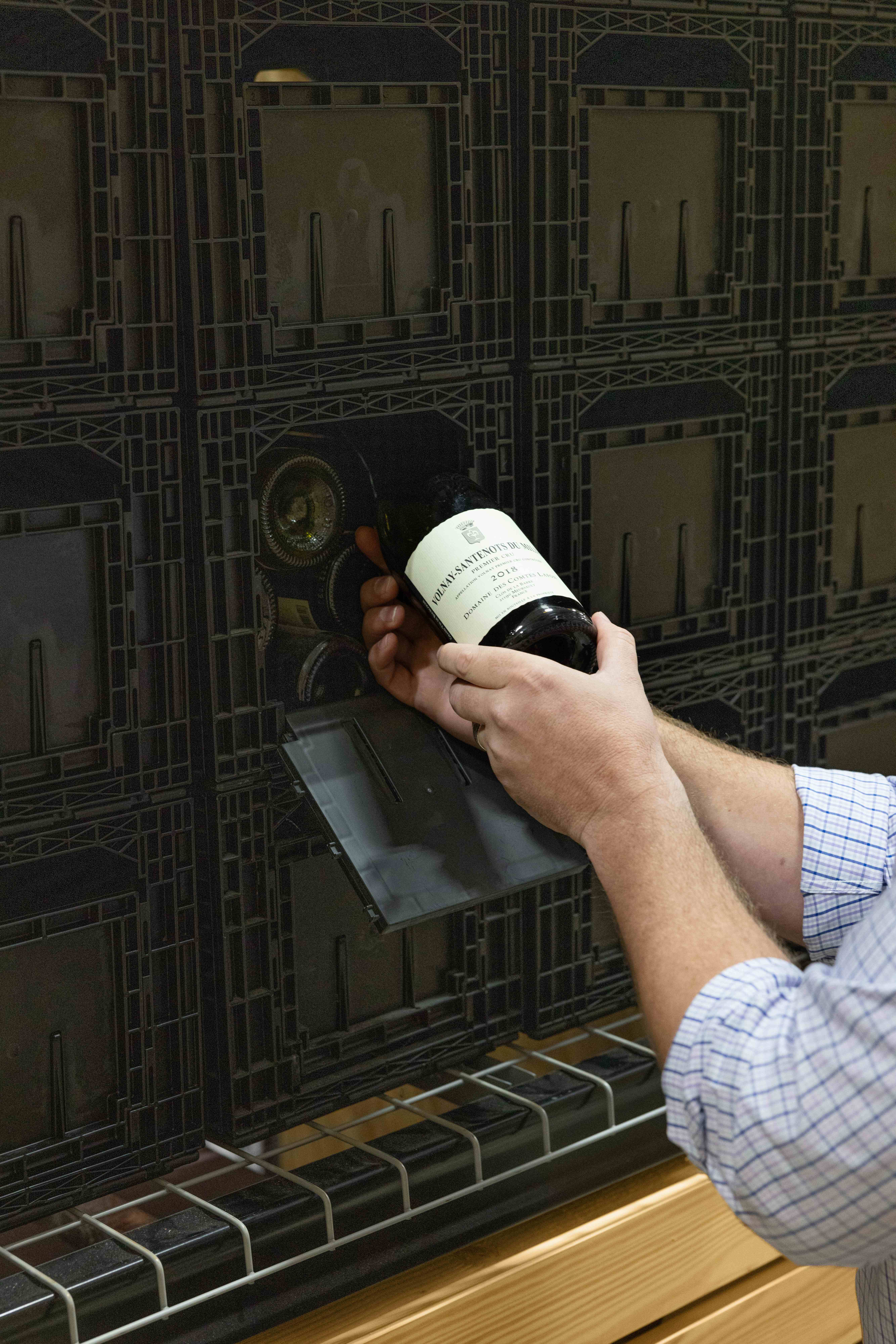 Wine being cataloged